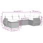 Preview: 6-tlg. Garten-Sofagarnitur mit Kissen Hellgrau Poly Rattan