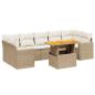 Preview: 8-tlg. Garten-Sofagarnitur mit Kissen Beige Poly Rattan