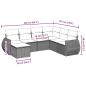 Preview: 7-tlg. Garten-Sofagarnitur mit Kissen Hellgrau Poly Rattan