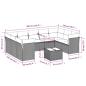 Preview: 10-tlg. Garten-Sofagarnitur mit Kissen Hellgrau Poly Rattan
