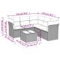 Preview: 6-tlg. Garten-Sofagarnitur mit Kissen Hellgrau Poly Rattan