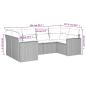 Preview: 6-tlg. Garten-Sofagarnitur mit Kissen Hellgrau Poly Rattan