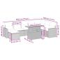 Preview: 9-tlg. Garten-Sofagarnitur mit Kissen Beige Poly Rattan