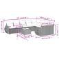 Preview: 10-tlg. Garten-Sofagarnitur mit Kissen Hellgrau Poly Rattan