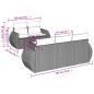 Preview: 6-tlg. Garten-Sofagarnitur mit Kissen Hellgrau Poly Rattan