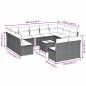 Preview: 12-tlg. Garten-Sofagarnitur mit Kissen Hellgrau Poly Rattan