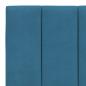 Preview: Bettgestell mit LED-Leuchten Blau 200x200 cm Samt