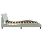 Preview: Bettgestell ohne Matratze Hellgrau 200x200 cm Samt
