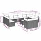 Preview: 13-tlg. Garten-Sofagarnitur mit Kissen Hellgrau Poly Rattan