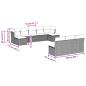 Preview: 10-tlg. Garten-Sofagarnitur mit Kissen Hellgrau Poly Rattan