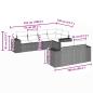 Preview: 7-tlg. Garten-Sofagarnitur mit Kissen Hellgrau Poly Rattan