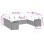 Preview: 9-tlg. Garten-Sofagarnitur mit Kissen Hellgrau Poly Rattan