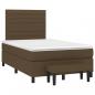 Preview: Boxspringbett mit Matratze Dunkelbraun 120x190 cm Stoff