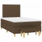 Preview: Boxspringbett mit Matratze Dunkelbraun 120x190 cm Stoff