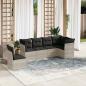 Preview: ARDEBO.de - 6-tlg. Garten-Sofagarnitur mit Kissen Hellgrau Poly Rattan
