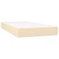 Preview: ARDEBO.de - Boxspringbett mit Matratze Creme 120x190 cm Stoff