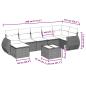 Preview: 8-tlg. Garten-Sofagarnitur mit Kissen Hellgrau Poly Rattan