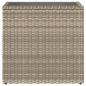 Preview: Garten-Beistelltisch mit Glasplatte 58x27,5x55 cm Poly Rattan