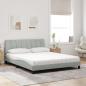 Preview: Bett mit Matratze Hellgrau 160x200 cm Samt