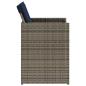 Preview: Gartenstühle mit Kissen 4 Stk. Grau Poly Rattan