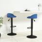 Preview: ARDEBO.de - Barhocker 2 Stk. Blau Samt