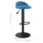 Preview: Barhocker 2 Stk. Blau Samt