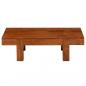 Preview: Couchtisch Massivholz mit Honigfarbenem Finish 100x50x30 cm