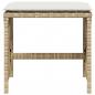 Preview: Gartenhocker mit Kissen 4 Stk. Beige 41x41x36 cm Poly Rattan