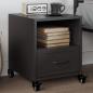 Preview: ARDEBO.de - Nachttisch Schwarz 36x39x43,5 cm Stahl