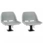 Preview: ARDEBO.de - 4-tlg. Bootssitz-Set Klappbar Kein Kissen Grau 48x51x41 cm
