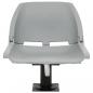 Preview: 4-tlg. Bootssitz-Set Klappbar Kein Kissen Grau 48x51x41 cm