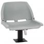 Preview: 4-tlg. Bootssitz-Set Klappbar Kein Kissen Grau 48x51x41 cm