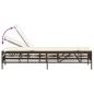 Preview: Sonnenliegen 2 Stk. mit Tisch Braun Poly Rattan