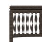 Preview: Sonnenliegen 2 Stk. mit Tisch Braun Poly Rattan