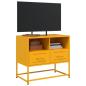 Preview: TV-Schrank Senfgelb 68x39x60,5 cm Stahl