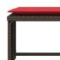 Preview: Gartenstuhl mit Fußhocker Braun Poly Rattan