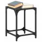 Preview: ARDEBO.de - Couchtisch mit Glasplatte Schwarz 30x30x40 cm Stahl