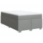 Preview: Boxspringbett mit Matratze Hellgrau 120x190 cm Stoff