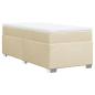 Preview: Boxspringbett mit Matratze Creme 90x190 cm Stoff
