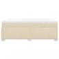 Preview: Boxspringbett mit Matratze Creme 120x200 cm Stoff
