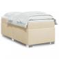 Preview: ARDEBO.de - Boxspringbett mit Matratze Creme 100x200 cm Stoff