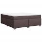 Preview: Boxspringbett mit Matratze Dunkelbraun 180x200 cm Stoff