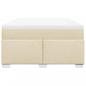 Preview: Boxspringbett mit Matratze Creme 140x200 cm Stoff