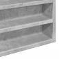 Preview: Vitrinenschrank Betongrau 100x8,5x75 cm Holzwerkstoff