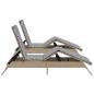 Preview: Sonnenliegen mit Auflagen 2 Stk. Beige Poly Rattan