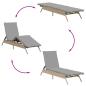Preview: Sonnenliegen mit Auflagen 2 Stk. Beige Poly Rattan