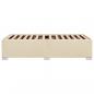 Preview: Bettgestell ohne Matratze Creme 100x200 cm Stoff