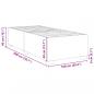 Preview: Bettgestell ohne Matratze Creme 100x200 cm Stoff