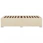Preview: Bettgestell Creme 90x200 cm Stoff