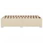 Preview: Bettgestell ohne Matratze Creme 120x200 cm Stoff
